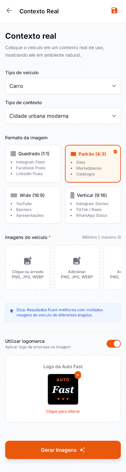 Ilustração: Escolha o formato